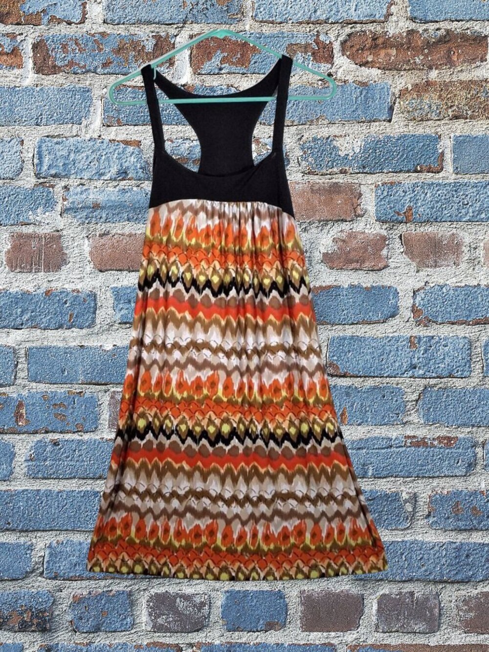 Christina Love Sleeveless Short Dress with Black Straps on Shoulders Size XL